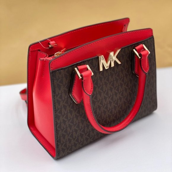 Michael Kors Handbags - Michael Kors Mott Medium Satchel Coral Reef